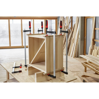 Bessey TG4.524+2K Clamp, woodworking, F-style, 2K handle, replaceable pads, 4.5 In. x 24 In., 1000 lb