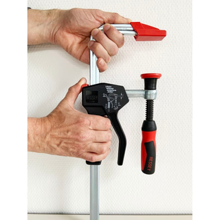 Bessey PG12 Clamp, one hand, PowerGrip, 2K Handle, 12 In. x 4 In., 1000 lb