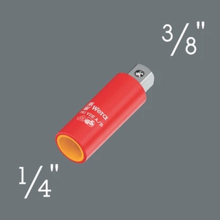 Wera 05024690001 781 A/B Vde Connector, Insulated, 1/4", 781 A/B Vde X 3/8 X 56 Mm X 1/4"