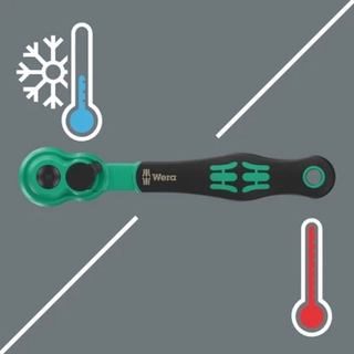 Wera 05005542001 - 8100 Sa 15 Zyklop Comfort Ratchet Set, Reversing Lever, 1/4" Drive, Imperial, 28 Pieces