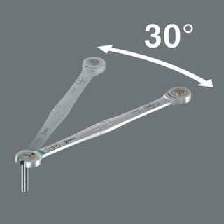 Wera 05020385001 6007 Joker Imperial 8 Set 1 Ratcheting Combination Spanner Set, Imperial, 8 Pieces