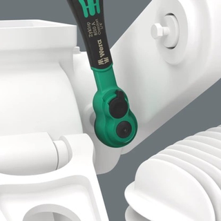 Wera 05004022001 8100 Sa 13 Zyklop Comfort Ratchet Set, Reversing Lever, 1/4" Drive, Metric, 15 Pieces
