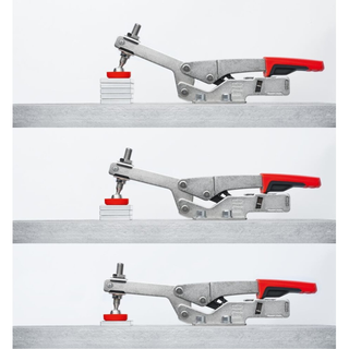 Bessey STC-IHH25 Auto adjust toggle clamp, horizontal push pull, flanged base