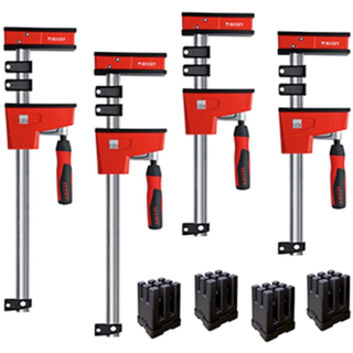 Bessey KREK2450 Parallel Clamp Kit, 2-24", 2-50" K Body Clamps and 1 Set KP Blocks