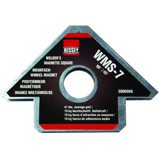 Bessey WMS-7 Magnet, magnetic square, arrow shape, 90/45 degrees, 41 lbs pull