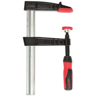 Bessey TG4.012+2K Clamp, woodworking, F-style, 2K handle, replaceable pads, 4 In. x 12 In., 880 lb