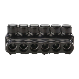 Polaris IPL1/0-6 6-Port Black Multi-Tap Pre-Insulated Connector, 1/0-14 Gauge