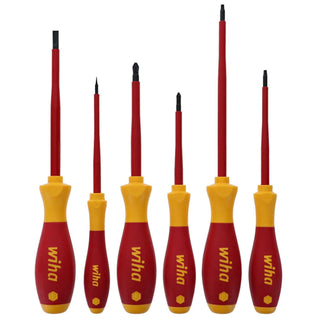 Wiha Tools 35891 6 Piece Insulated Slotted/Phillips/Square Screwdriver Set