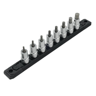 Wiha Tools 71392 8 Piece Hex SAE Socket 3/8" Square Drive Rail Set