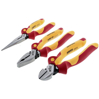 Wiha Tools 32981 3 Piece Insulated Industrial Pliers-Cutters Set