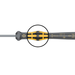 Wera 1578 A ESD Kraftform Micro screwdriver for slotted screws, 0.40 x 2 x 60 mm