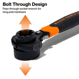Klein Tools KT175HFINS 7-in-1 Hammer Facing Insulated Lineman Wrench