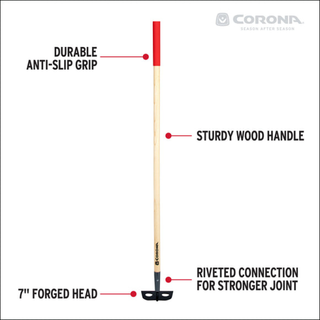 Corona SH16100  Forged Hardwood Handle Mortar Hoe, 7 in.