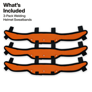 Klein Tools KWHSWTBND Phoenix Series Panoramic Welding Helmet Sweatband Replacement, 3-Pack