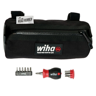 Wiha Tools Tools 91801 Stubby Bike Repair Multi-Driver with Road Runner Burrito Bag Set, 14 Pc.