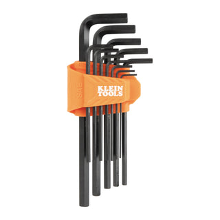 Klein Tools LS12 L-Style Long Hex Key Wrench Set, SAE, 12 Pc.