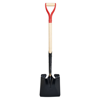Corona SS16001 Square Point Hardwood D Grip Shovel, 14 Gauge
