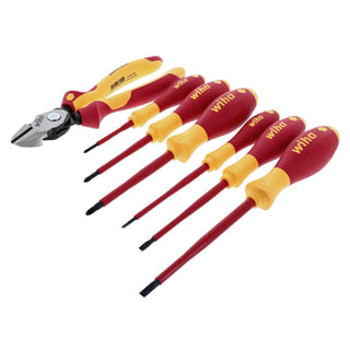 Wiha Tools 32942 7 Piece Insulated BiCut Compound Cutters and Screwdriver Set