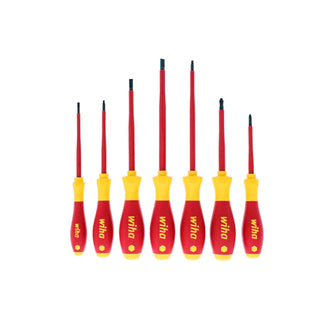 Wiha Tools 32097 Insulated Screwdriver Set - Square/Slotted/Phillips Tips, 7 Pc.