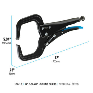 Channellock 106-12 12-Inch C-Clamp Locking Pliers