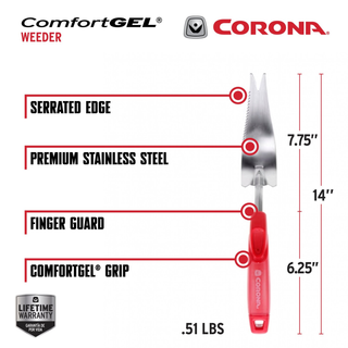 Corona CT 3354 ComfortGEL Weeder Premium Stainless Steel