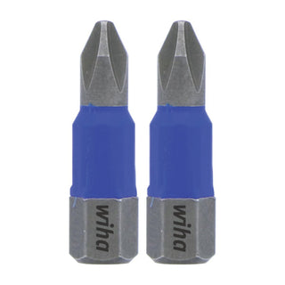 Wiha Tools 70002 TerminatorBlue Impact Bit Phillips #2 - 1 Inch - 2 Pack