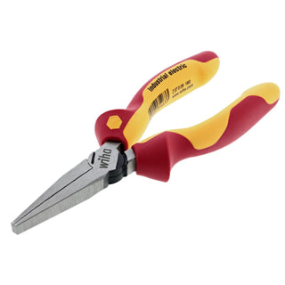 Wiha Tools 32941 Insulated Industrial Long Flat Nose w/Cutters 6.3 Inch