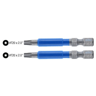 Wiha Tools 70219 TerminatorBlue Impact Bit TORX® T20 - 2 Inch - 2 Pack