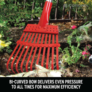Corona RK 62060  Fixed Tine Shrub Rake - 8 Inch/11 tines