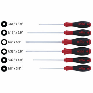 Wiha Tools 36796 6 Piece MagicRing Ball End Hex SAE Driver Set