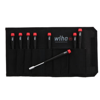 Wiha Tools Tools 26599 Precision Inch Nut Drivers with Canvas Pouch, 8 Pc. Set