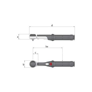 Gedore 2201429 Torque wrench TORCOFIX K 1/4" 1-5 Nm