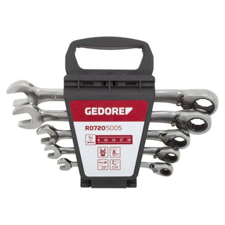 Gedore R07205005 Combination Ratchet Spanner 8-19 mm 5 Piece