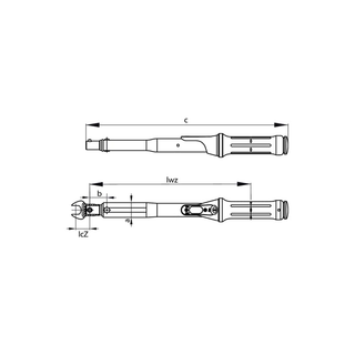 Gedore 7094090 Torque Wrench TORCOFIX Z 16, 80-400 Nm
