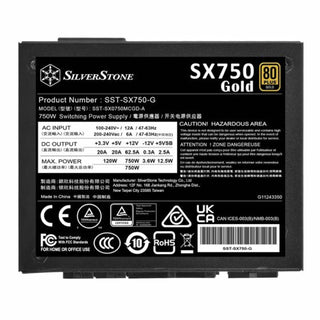 SilverStone SX750-G 80 PLUS Gold 750W SFX Fully Modular Power Supply