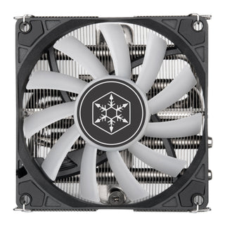 SilverStone HYH90-ARGB Horizontal CPU Cooler with 4 Heat-Pipes and 92mm PWM ARGB Fan