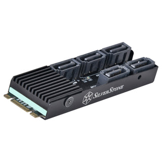 SilverStone ECS07 5-Port SATA Gen3 6Gbps Non-RAID M.2 PCIe Storage Expansion Card