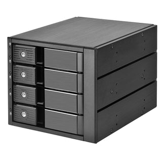 Silverstone FS304B-12G Three 5.25" Device Bay to Four 3.5" SAS-12G / SATA 6Gbit/s Trayless Hot-Swap Cage