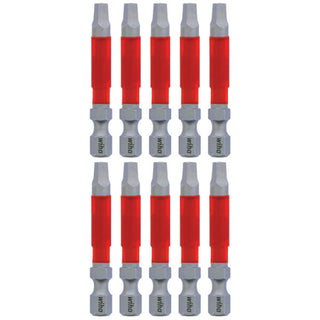 Wiha Tools 76580 MaxxTor Impact Bit Square #3 x 49mm - 10 Pack