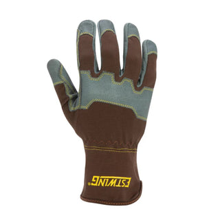 Estwing EWLP1012 Reinforced Knuckle Leather Palm Work Glove with Elastic Sewn Extended Cuff