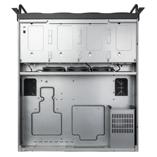 SilverStone RM61-312 6U 12-Bay Rackmount Chassis equipped with dual PSU compatibility, triple 360mm radiator support