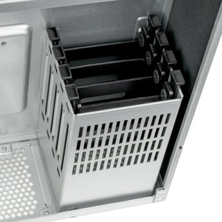 SilverStone RM61-312 6U 12-Bay Rackmount Chassis equipped with dual PSU compatibility, triple 360mm radiator support