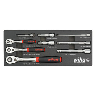 Wiha Tools 33388 SoftFinish Ratchet Tray Set, 9 Pc.