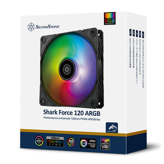 SilverStone SF120B-ARGB Shark Force Performance Enhanced 120mm PWM ARGB Fan