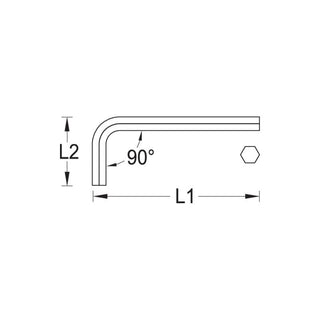 Gedore 6344920 Hexagon Allen key 1/4 inch