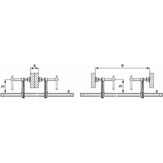 Bessey SLV100M Variable clamp set, 39 x 4.75 IN