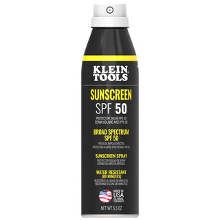Klein Tools SPF50SPY55 Sunscreen Spray, Broad Spectrum SPF 50, 12-Pack