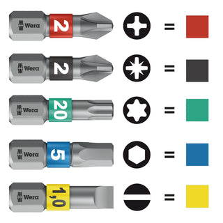 Wera 868/1 IMP DC SB Impaktor Square-Plus bits, # 2 x 25 mm