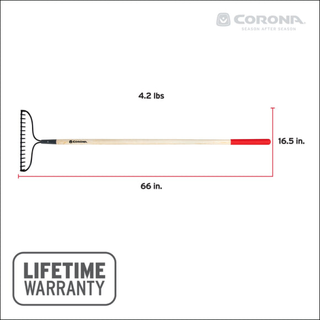 Corona RK16000  Hardwood Handle Bow Rake, 16 Tine