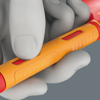 Wera 410 i VDE A RA VDE-insulated T-handle adapter screwdriver with ratchet functionality for 1/4" sockets